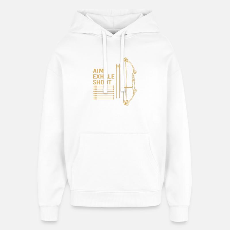 Bogenschütze Bogen Bogenschießen - Oversized Unisex Hoodie von Stanley/Stella - Weiß