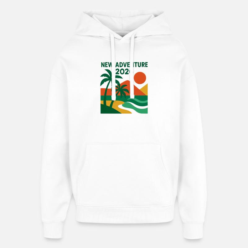 Nouvelle Aventure 2026 - Sweat à capuche unisexe Stanley/Stella Oversized - blanc