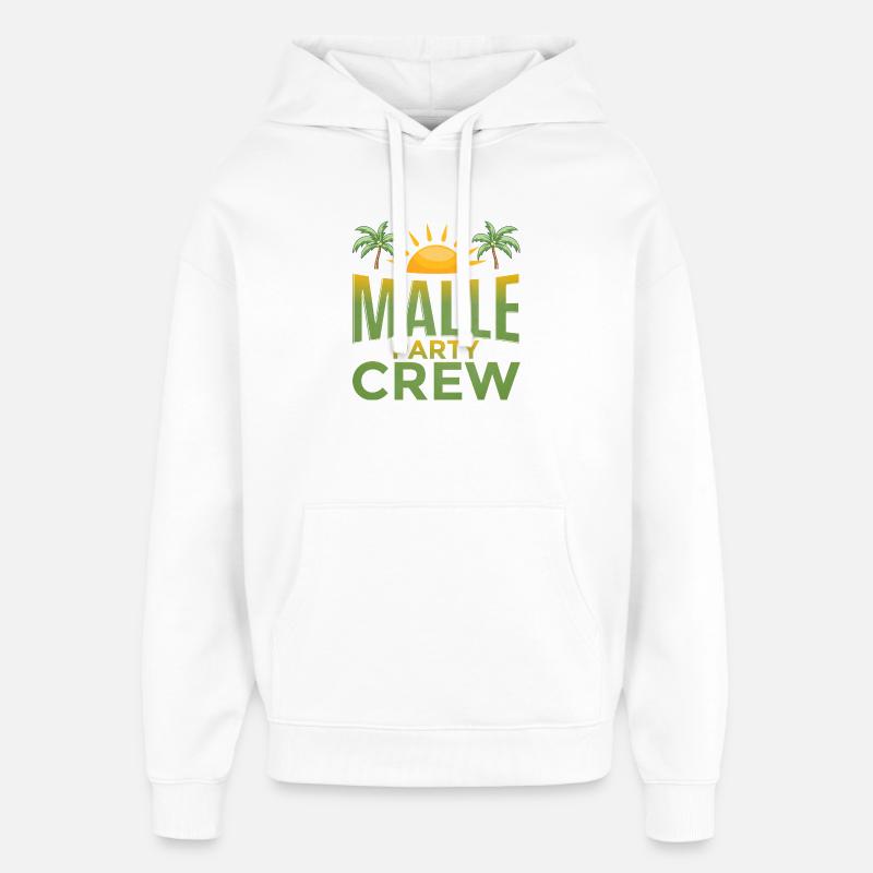 Malle Party Crew - Sweat à capuche unisexe Stanley/Stella Oversized - blanc