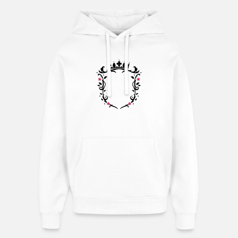 Snowboarder Silhouette - Sweat à capuche unisexe Stanley/Stella Oversized - blanc