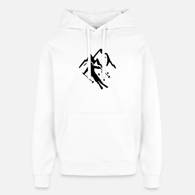 ski - Sweat à capuche unisexe Stanley/Stella Oversized - blanc