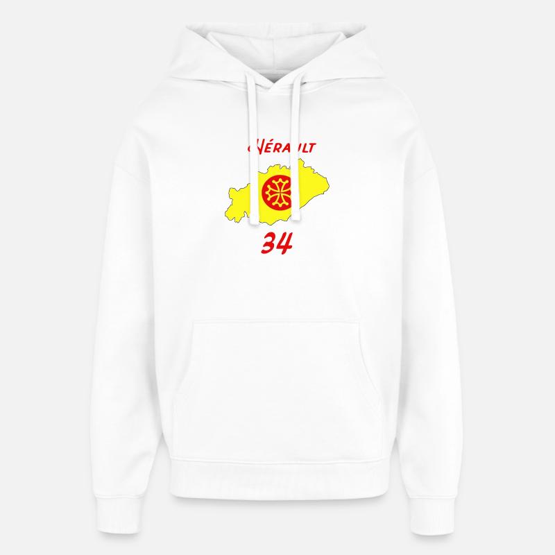 Hérault - Sweat à capuche unisexe Stanley/Stella Oversized - blanc