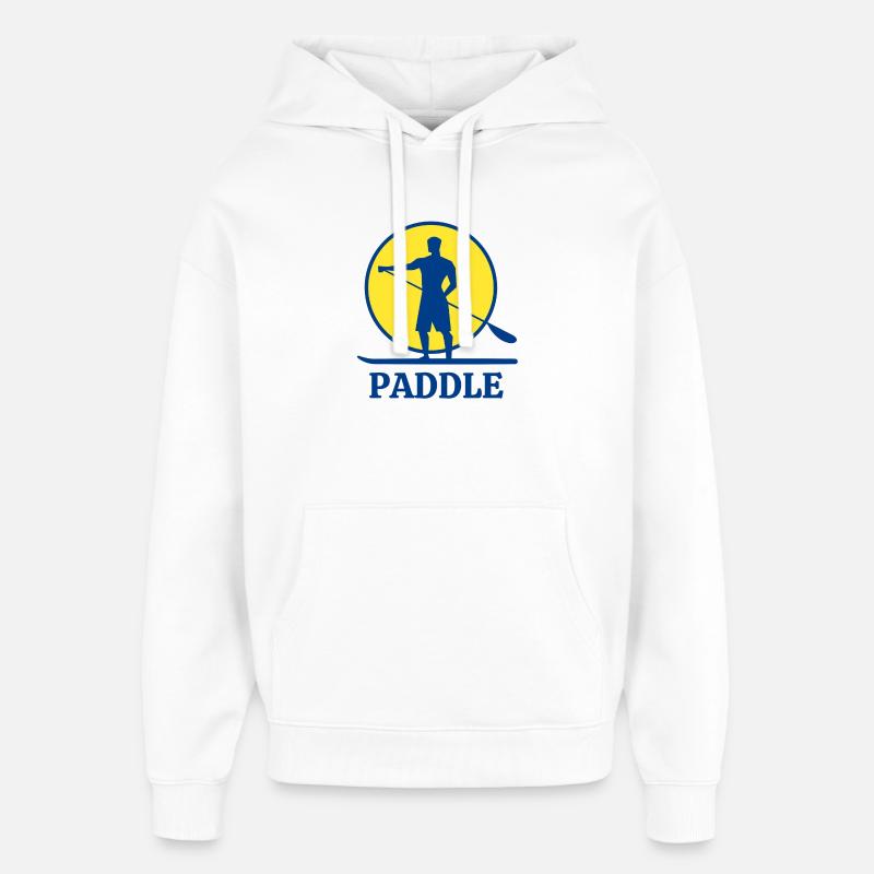 paddle, fan de paddle, stand up - Sweat à capuche unisexe Stanley/Stella Oversized - blanc