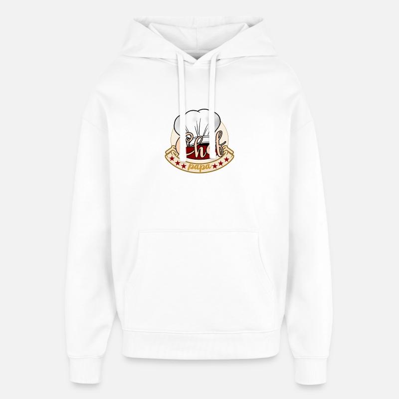 Chef cuisinier papa - Sweat à capuche unisexe Stanley/Stella Oversized - blanc