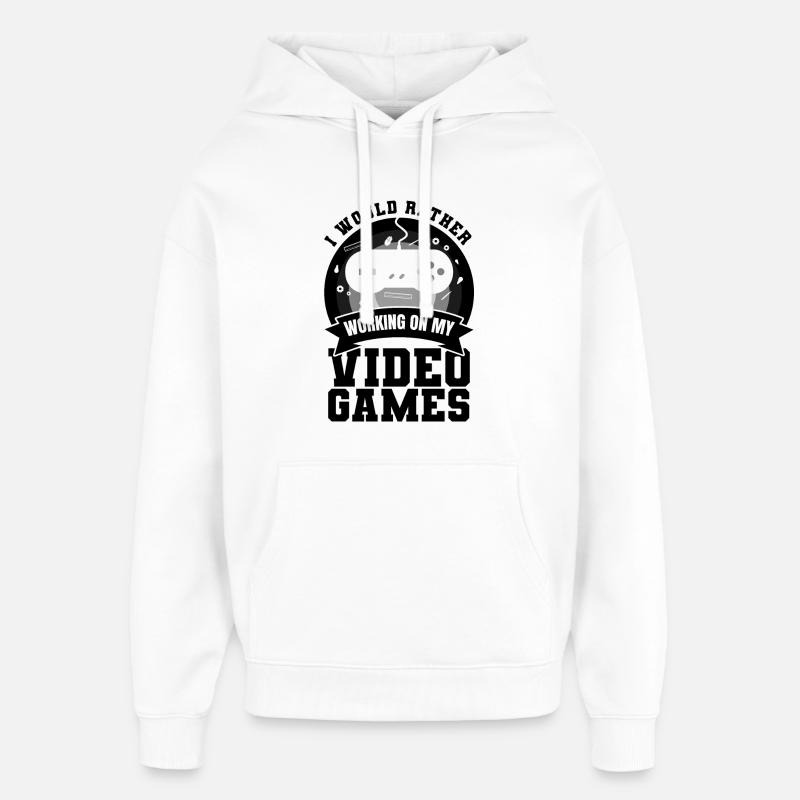 Game Dev - Oversized Unisex Hoodie by Stanley/Stella - white