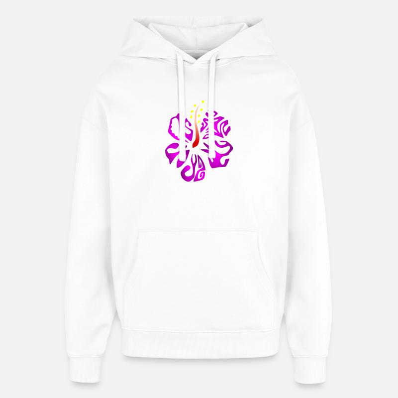 KIANA (violet) - Sweat à capuche unisexe Stanley/Stella Oversized - blanc