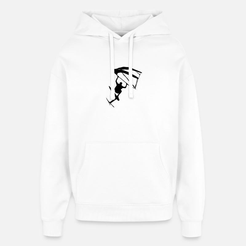 Style Wingfoil Tendance - Sweat à capuche unisexe Stanley/Stella Oversized - blanc