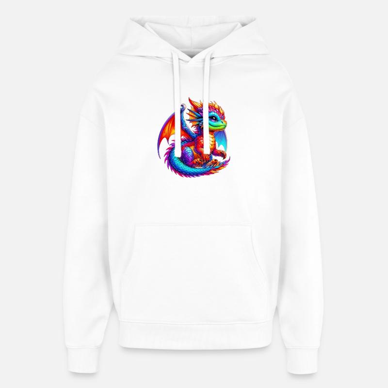 Drache - Oversized Unisex Hoodie von Stanley/Stella - Weiß