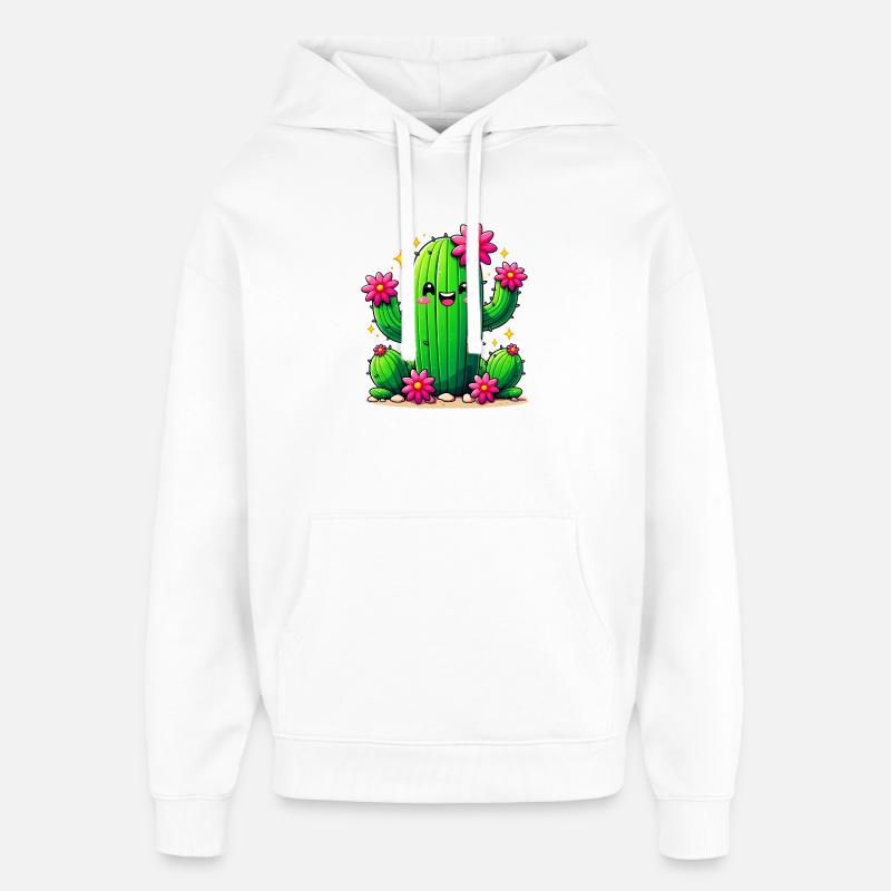 Cactus - Sweat à capuche unisexe Stanley/Stella Oversized - blanc