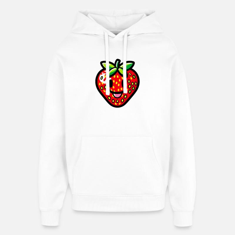 Erdbeeren Erdbeeren - Oversized Unisex Hoodie von Stanley/Stella - Weiß