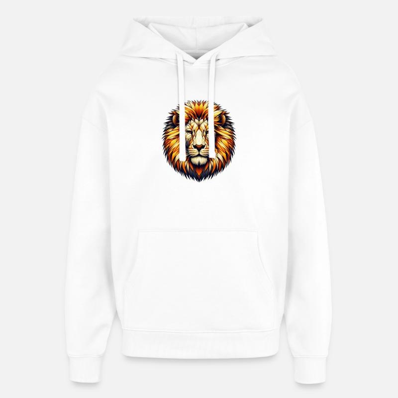 Lion - Sweat à capuche unisexe Stanley/Stella Oversized - blanc