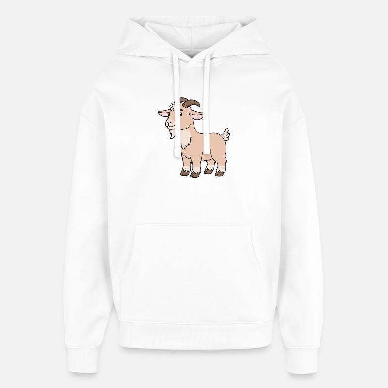 Chèvre - Sweat à capuche unisexe Stanley/Stella Oversized - blanc