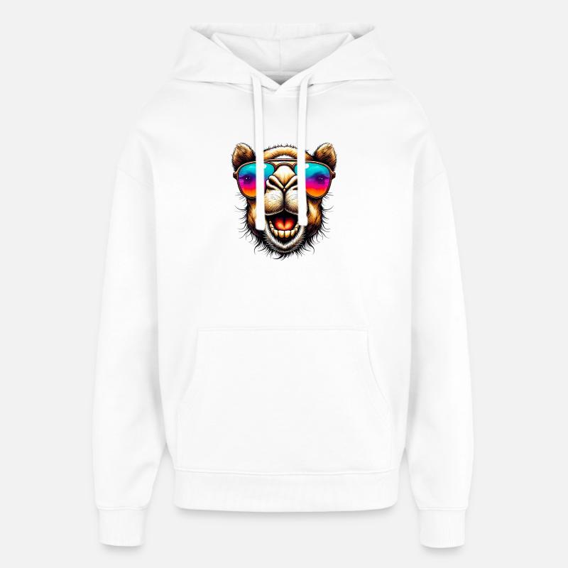 Kamel - Oversized Unisex Hoodie von Stanley/Stella - Weiß