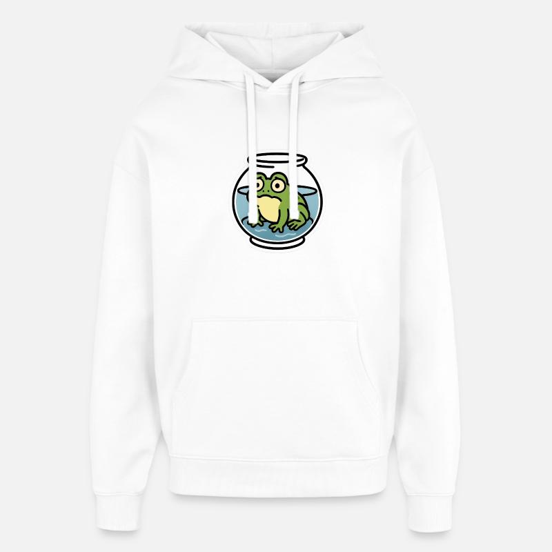 Frosch in der Schüssel - Oversized Unisex Hoodie von Stanley/Stella - Weiß