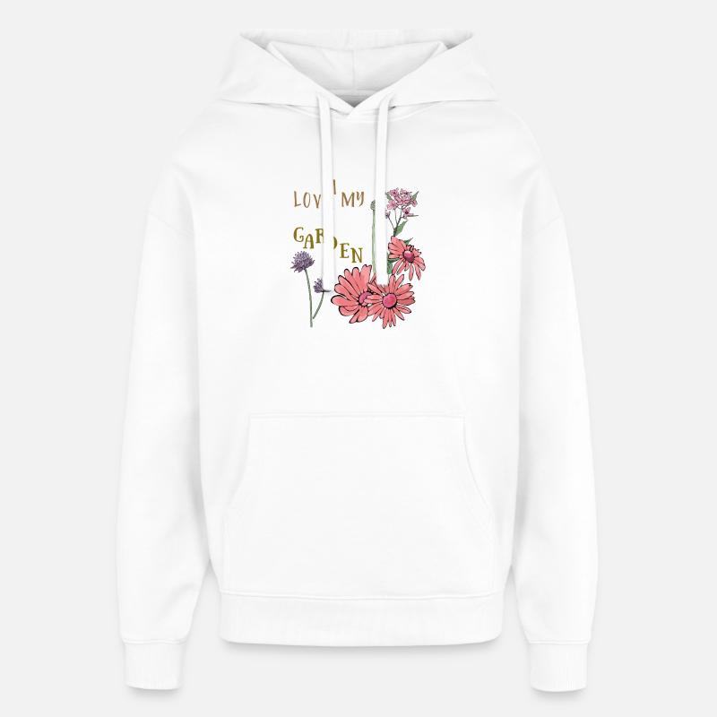 J’adore mon jardin - Sweat à capuche unisexe Stanley/Stella Oversized - blanc