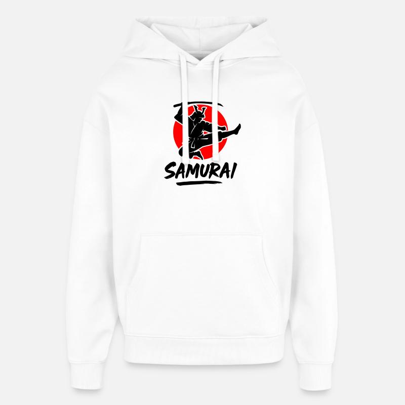 Samouraï - Sweat à capuche unisexe Stanley/Stella Oversized - blanc