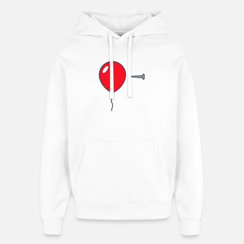 • « Éclatez le ballon – Conception graphique audacieuse - Sweat à capuche unisexe Stanley/Stella Oversized - blanc