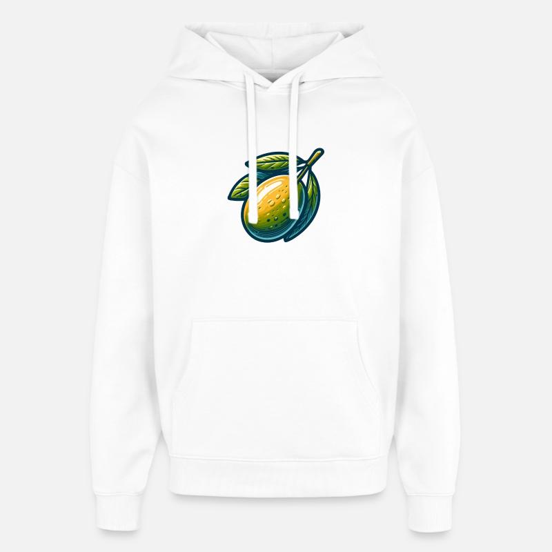 Olive Stylisé Vert Jaune - Sweat à capuche unisexe Stanley/Stella Oversized - blanc
