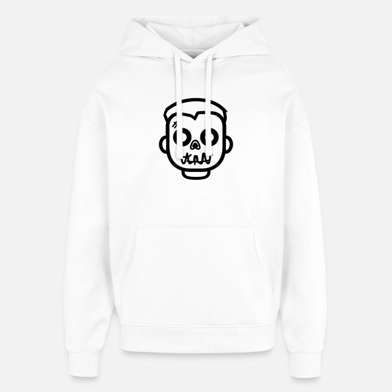 zombie_face - Sweat à capuche unisexe Stanley/Stella Oversized - blanc