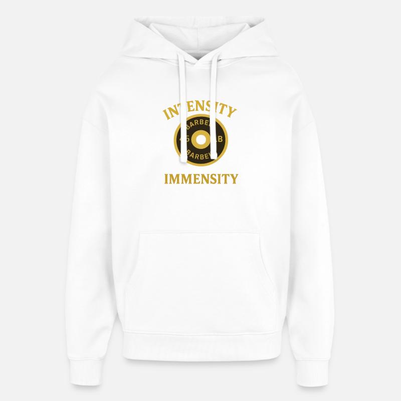 Conception intensive de poids d’haltères - Sweat à capuche unisexe Stanley/Stella Oversized - blanc