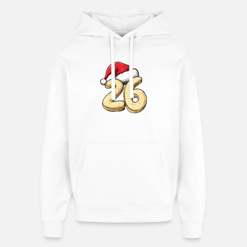Biscuit de Noël à 26 chiffres - Sweat à capuche unisexe Stanley/Stella Oversized - blanc