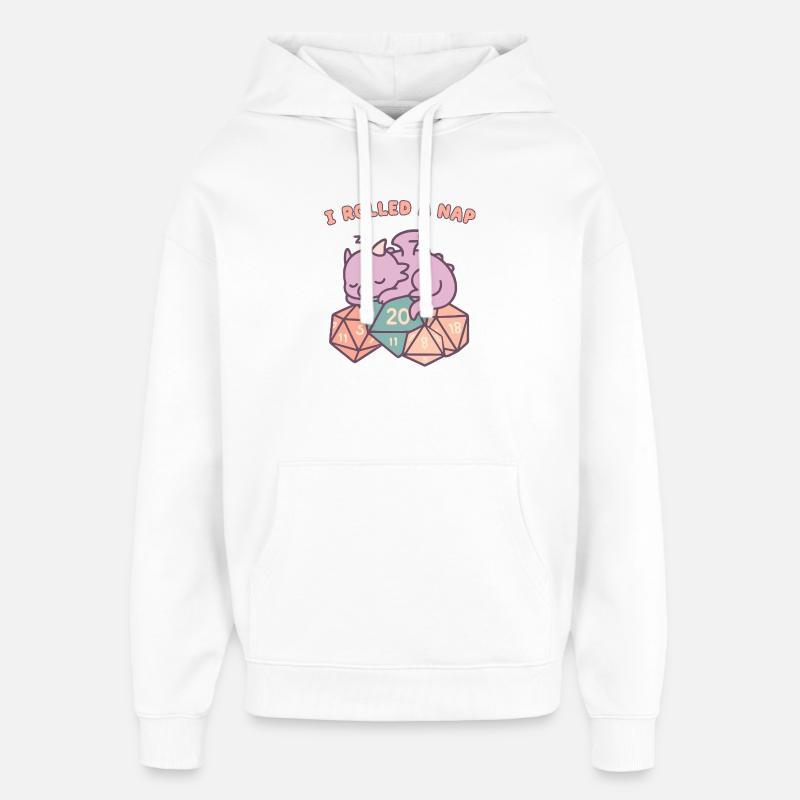 Sieste Rolling Dragon - Sweat à capuche unisexe Stanley/Stella Oversized - blanc