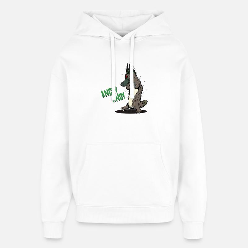Andy en colère - Ornithorynque - Sweat à capuche unisexe Stanley/Stella Oversized - blanc