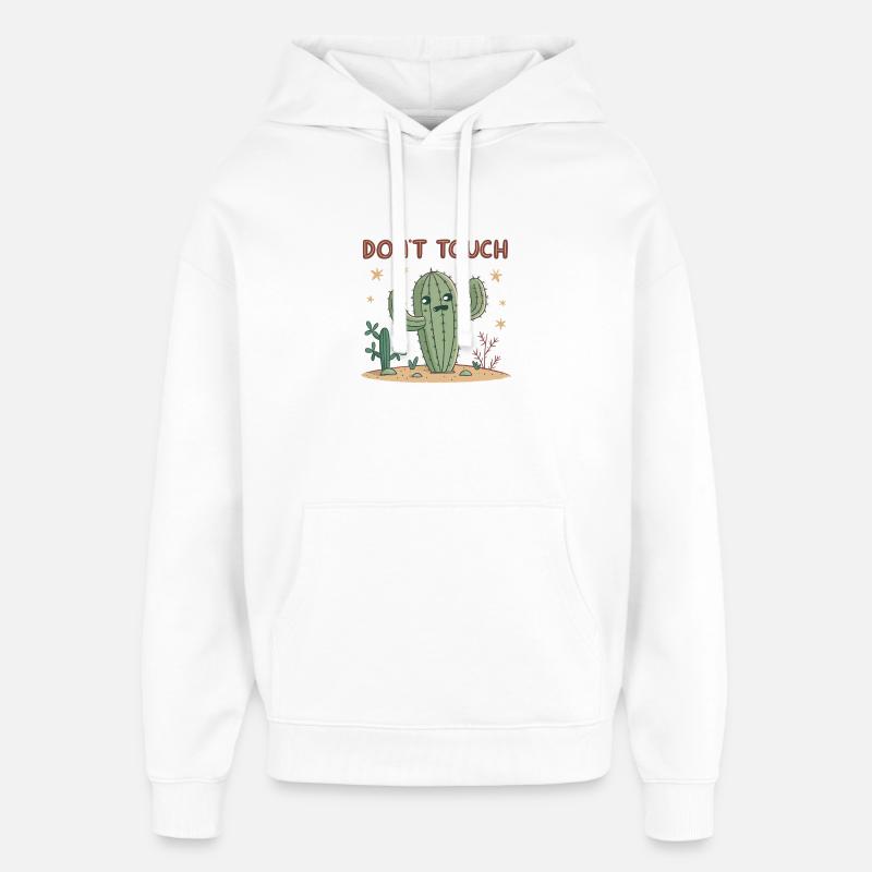 Cactus Insolent Ne Pas Toucher - Sweat à capuche unisexe Stanley/Stella Oversized - blanc