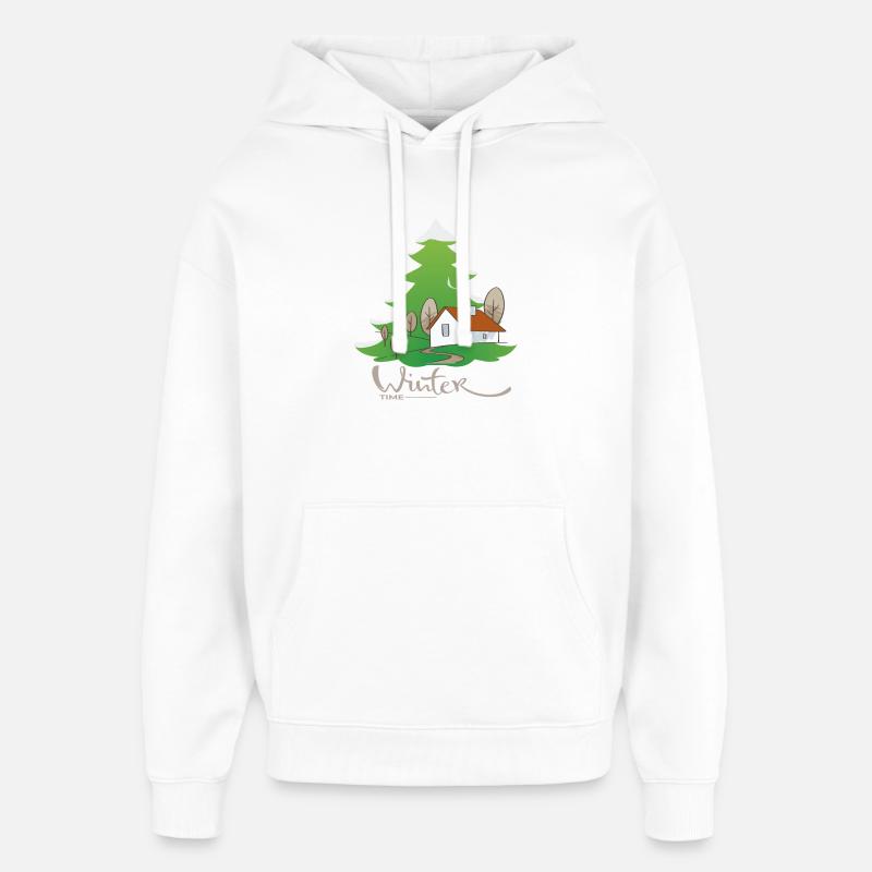 Hiver - Sweat à capuche unisexe Stanley/Stella Oversized - blanc