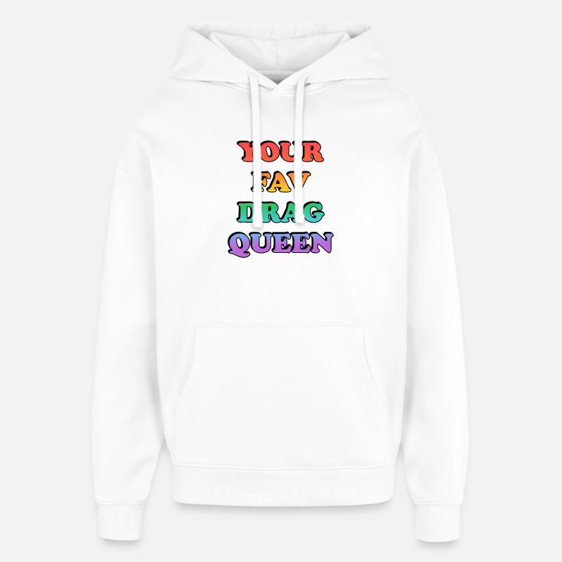 Votre drag queen préférée Rainbow - Sweat à capuche unisexe Stanley/Stella Oversized - blanc