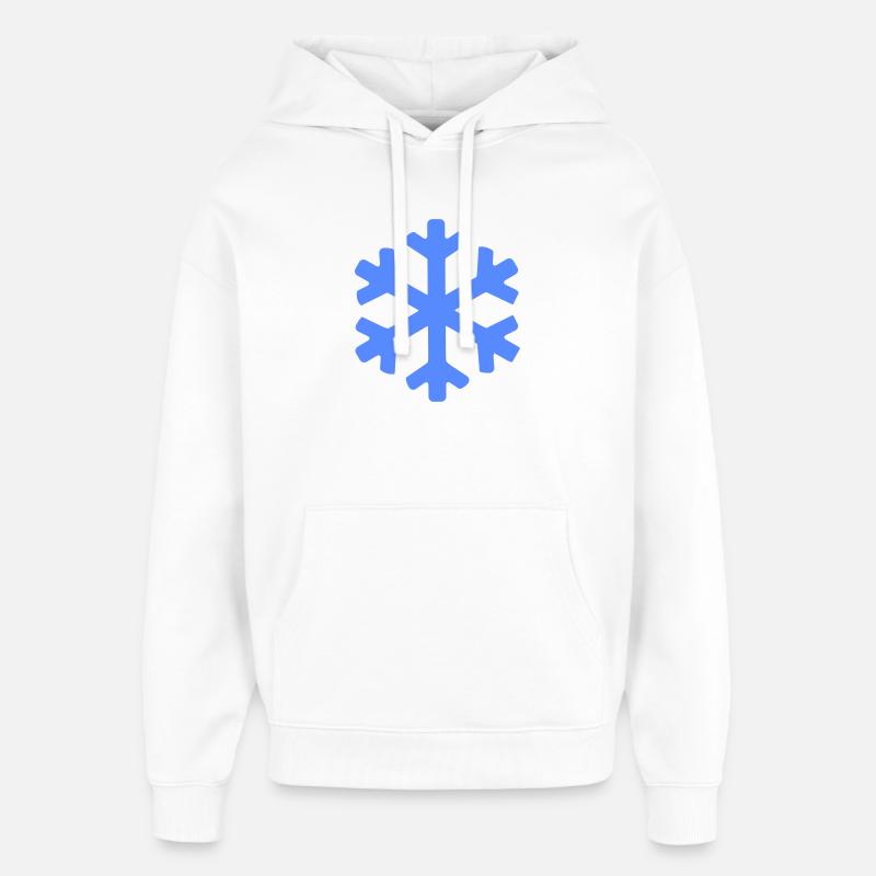 Flocon de Neige de Cristal d’Hiver - Sweat à capuche unisexe Stanley/Stella Oversized - blanc