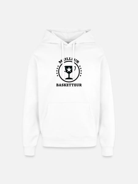 Best Basketball Player - Oversized Unisex Hoodie by Stanley/Stella - white