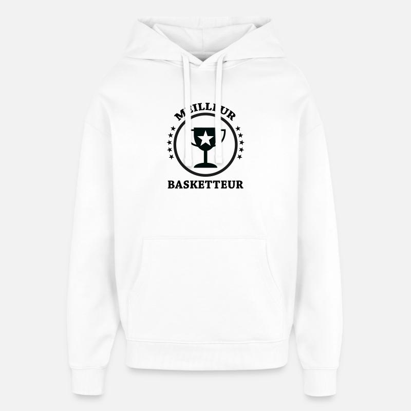 Meilleur Basketteur - Sweat à capuche unisexe Stanley/Stella Oversized - blanc