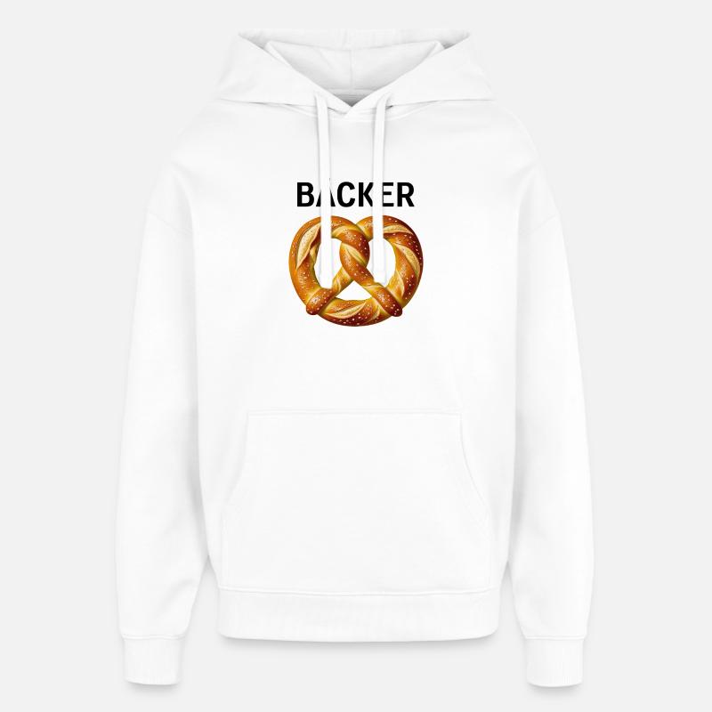 Bäcker Kostüm Brezel Beruf Karneval Bäckerei - Oversized Unisex Hoodie von Stanley/Stella - Weiß