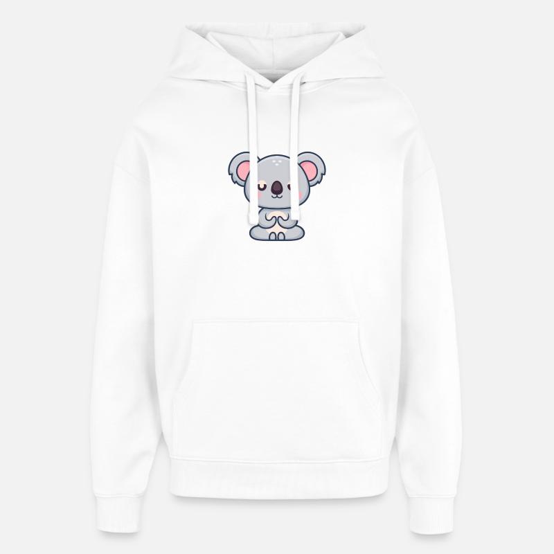 Koala doudou zen pastel - Sweat à capuche unisexe Stanley/Stella Oversized - blanc