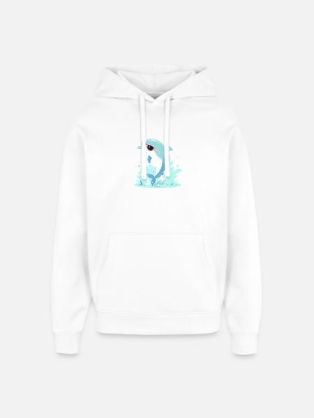Delfin-Sommer-Pinkbrille - Oversized Unisex Hoodie von Stanley/Stella - Weiß