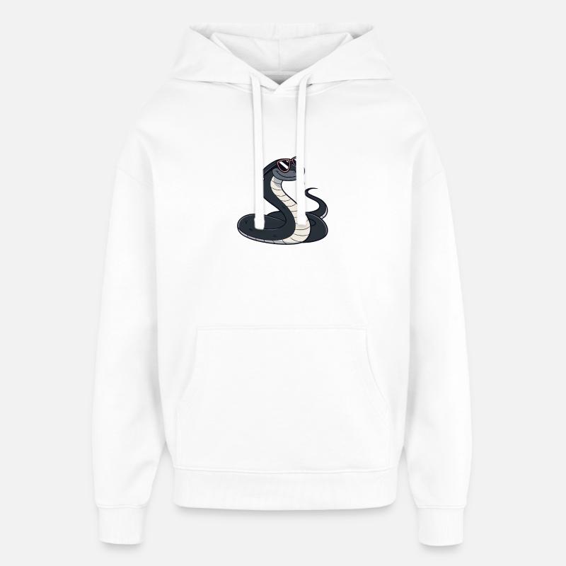 Serpent Lunettes de Soleil - Sweat à capuche unisexe Stanley/Stella Oversized - blanc