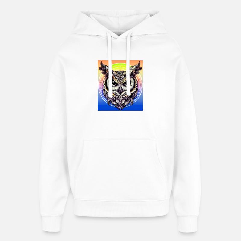 hibou - Sweat à capuche unisexe Stanley/Stella Oversized - blanc
