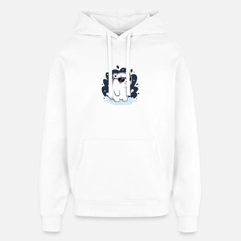 Ours Polaire splash Lunettes - Sweat à capuche unisexe Stanley/Stella Oversized - blanc