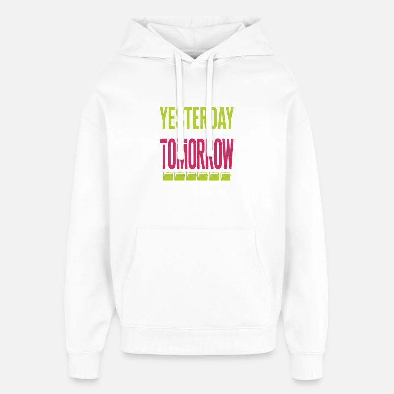 Préserver hier pour demain - Sweat à capuche unisexe Stanley/Stella Oversized - blanc