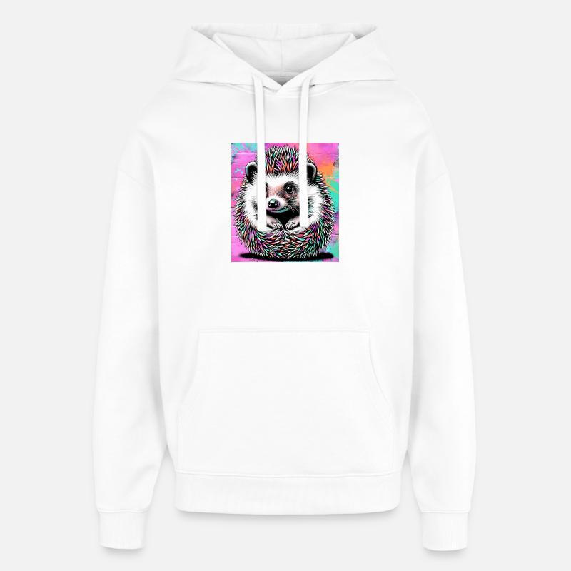 Igel - Oversized Unisex Hoodie von Stanley/Stella - Weiß