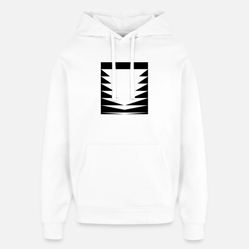 Triangles Pattern design - Oversized Unisex Hoodie by Stanley/Stella - white