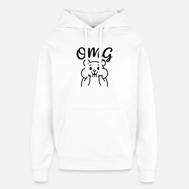 Oh mon dieu - Sweat à capuche unisexe Stanley/Stella Oversized - blanc