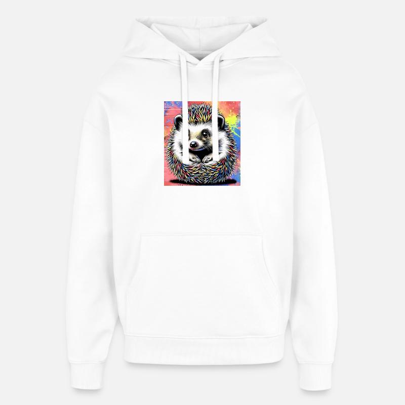 Igel - Oversized Unisex Hoodie von Stanley/Stella - Weiß