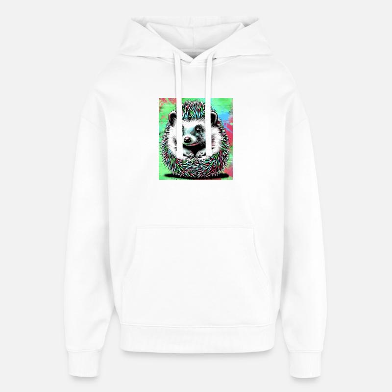 Igel - Oversized Unisex Hoodie von Stanley/Stella - Weiß