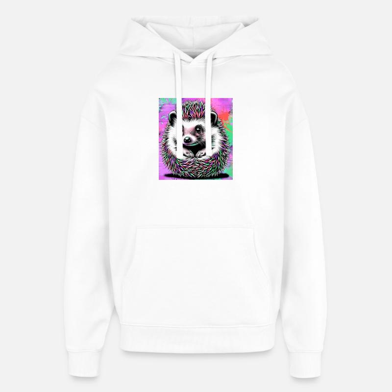 Igel - Oversized Unisex Hoodie von Stanley/Stella - Weiß