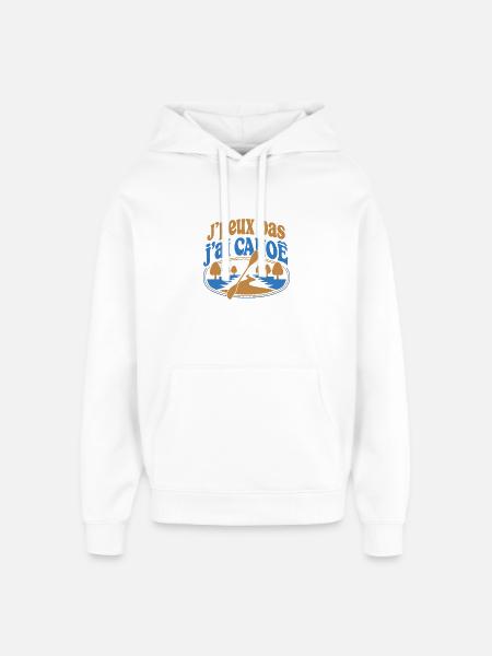 J’peux pas j’ai Canoë - Sweat à capuche unisexe Stanley/Stella Oversized - blanc