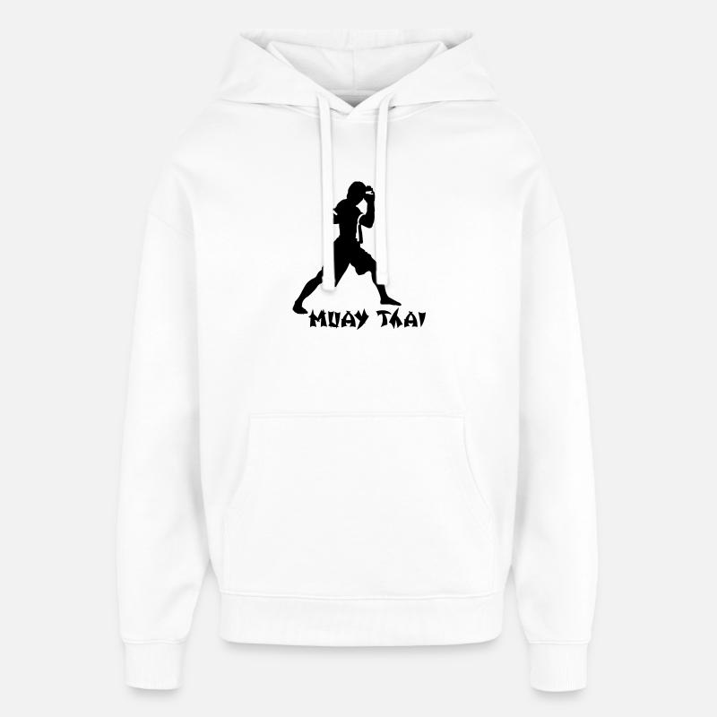 kickboxing_1 - Sweat à capuche unisexe Stanley/Stella Oversized - blanc