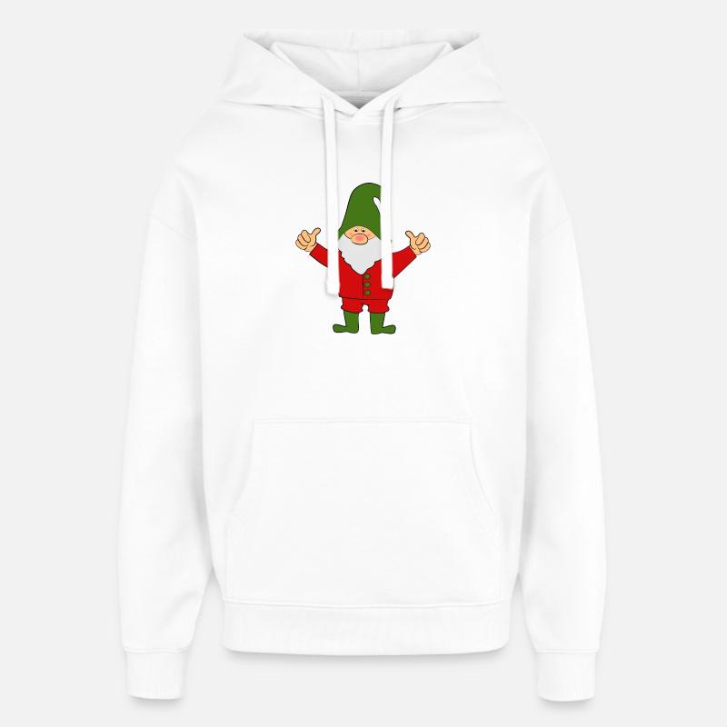 Nains gnomes - Sweat à capuche unisexe Stanley/Stella Oversized - blanc