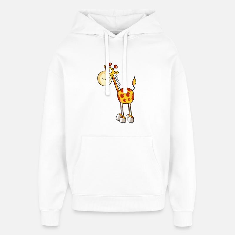 Drollige Giraffe - Giraffen - Comic - Fun - Oversized Unisex Hoodie von Stanley/Stella - Weiß